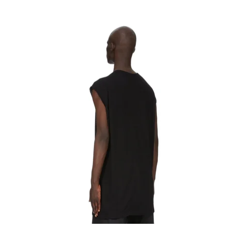 Rick Owens Concordians Splintered Tarp T In Black Rainino Jersey