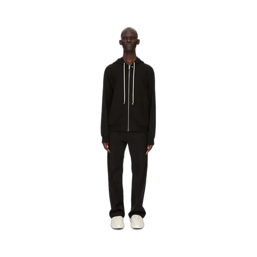 Rick Owens Concordians Windbreaker In Black Heavy Jersey