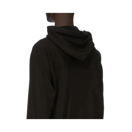 Rick Owens Concordians Windbreaker In Black Heavy Jersey