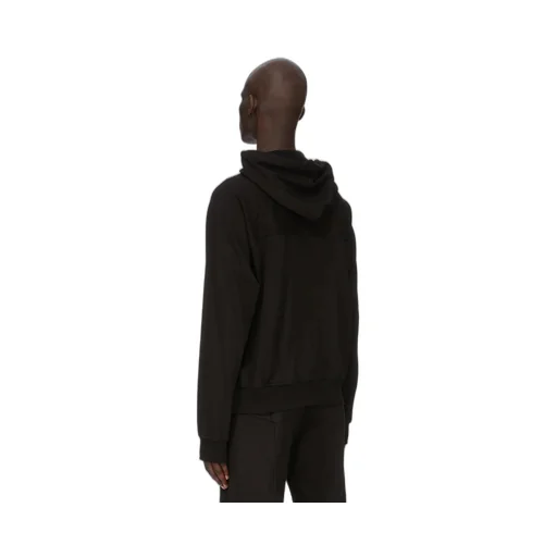 Rick Owens Concordians Windbreaker In Black Heavy Jersey