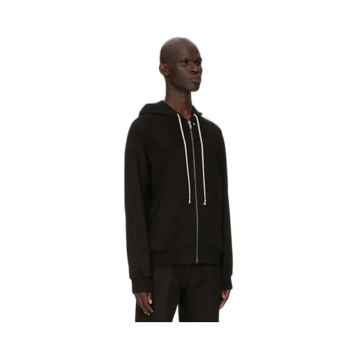 Rick Owens Concordians Windbreaker In Black Heavy Jersey