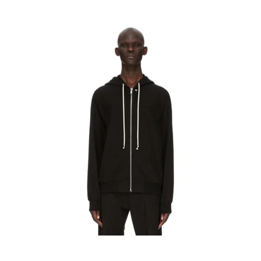 Rick Owens Concordians Windbreaker In Black Heavy Jersey