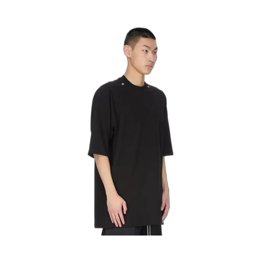Rick Owens Concordians Jumbo Ss T In Black Heavy Jersey