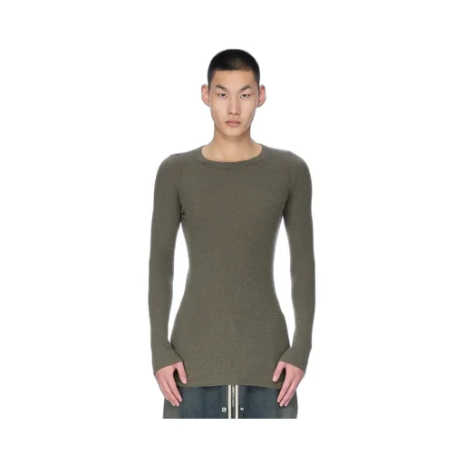 Rick Owens Concordians Rib Ls T In Bosco Rainino Rib Jersey