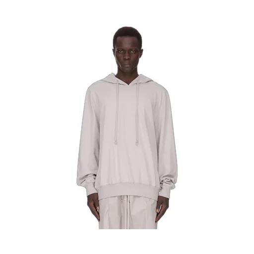 Rick Owens Concordians Hoodie In Pearl Heavy Jersey