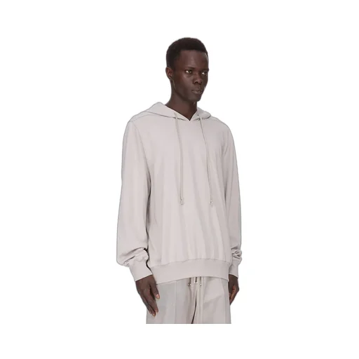 Rick Owens Concordians Hoodie In Pearl Heavy Jersey