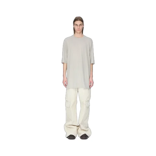 Rick Owens Concordians Jumbo Ss T In Pearl Rainino Jersey