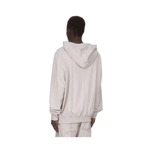 Rick Owens Concordians Hoodie In Pearl Heavy Jersey