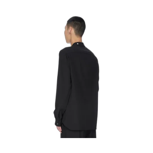 Rick Owens Concordians Larry Fogpocket Shirt In Black Wool Sable