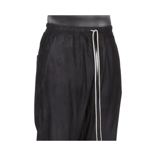 Rick Owens Concordians Tecuatl Track Pant In Black Blister Lamb Leather