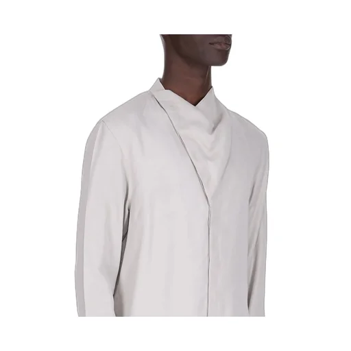 Rick Owens Concordians Island Shirt In Pearl Washed Cupro