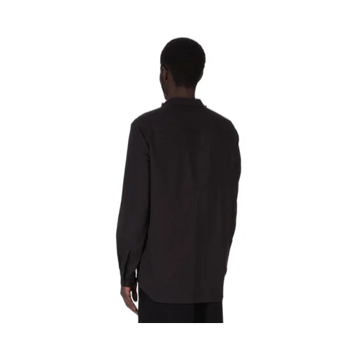 Rick Owens Concordians Island Shirt In Black Wool Flannel