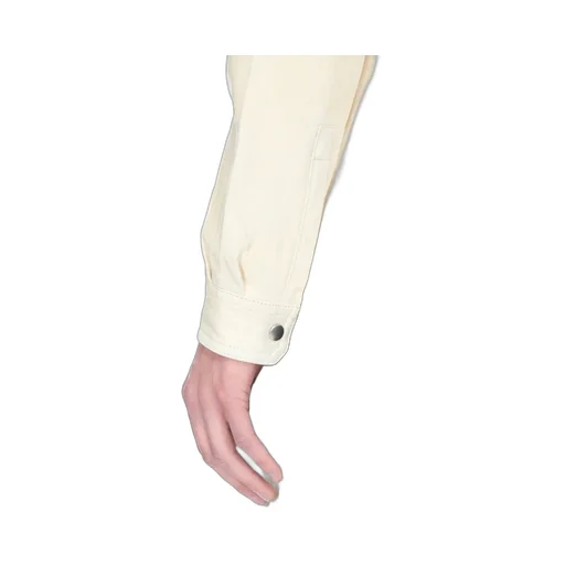 Rick Owens Concordians Larry Fogpocket Shirt In Milk Albino Lamb Leather