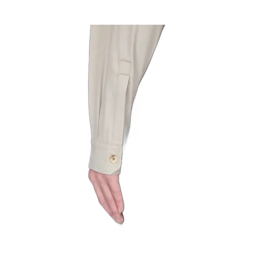 Rick Owens Concordians Island Shirt In Pearl Wool Flannel