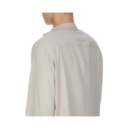 Rick Owens Concordians Island Shirt In Pearl Wool Flannel
