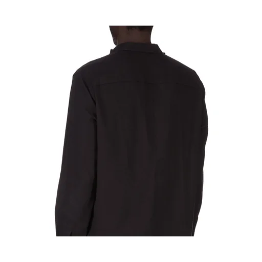Rick Owens Concordians Island Shirt In Black Wool Flannel