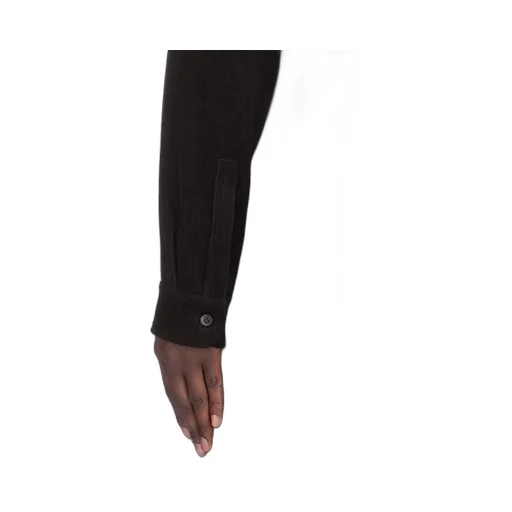 Rick Owens Concordians Island Shirt In Black Linen Corduroy