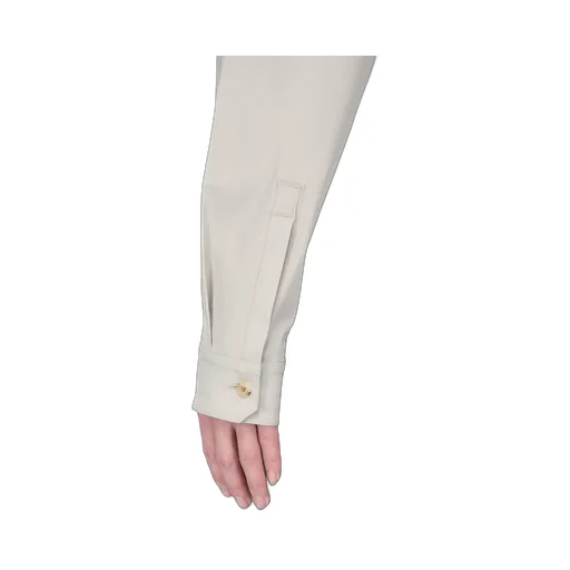 Rick Owens Concordians Work Shirt In Pearl Heavy Cotton Poplin