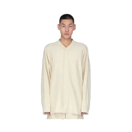 Rick Owens Concordians Jumbo Faun Shirt In Natural Linen Corduroy
