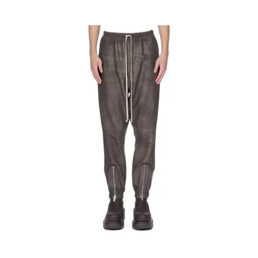 Rick Owens Concordians Tecuatl Track Pant In Darkdust Blister Lamb Leather