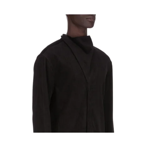 Rick Owens Concordians Island Shirt In Black Linen Corduroy