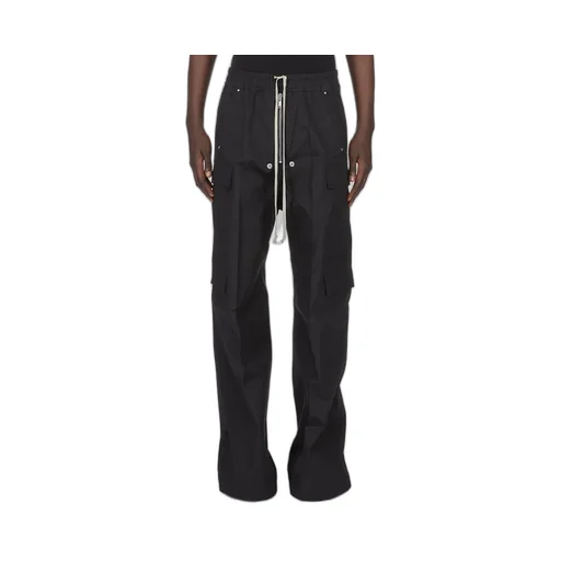 Rick Owens Concordians Cargobelas In Black Heavy Cotton Poplin