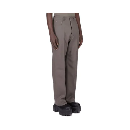 Rick Owens Concordians Runway Geth Jeans In Dust Wool Drill.