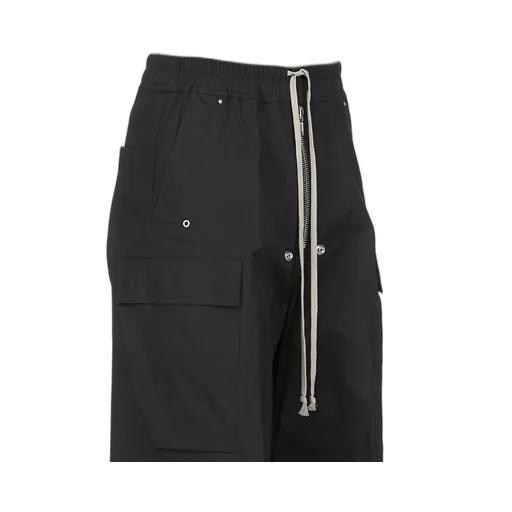 Rick Owens Concordians Cargobelas In Black Heavy Cotton Poplin
