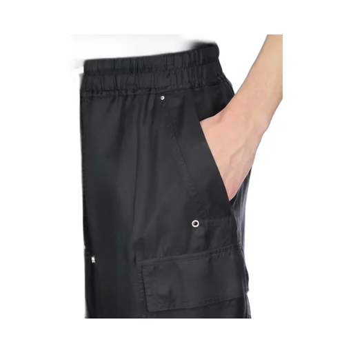 Rick Owens Concordians Cargobelas In Black Cupro Twill