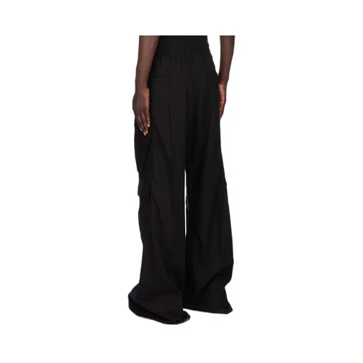 Rick Owens Concordians Cargobelas In Black Wool Flannel