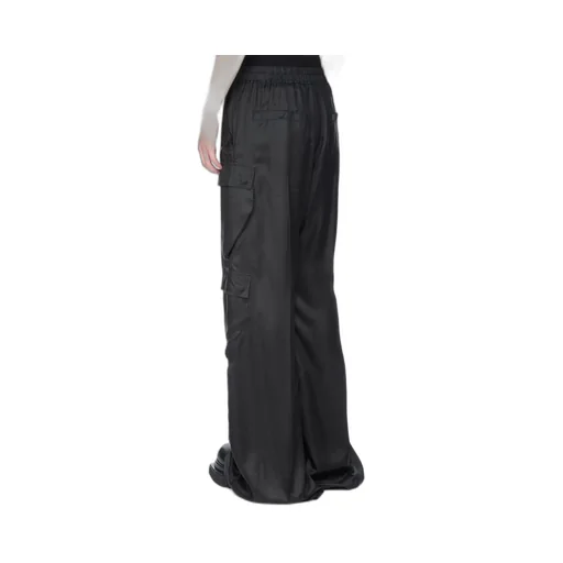 Rick Owens Concordians Cargobelas In Black Cupro Twill