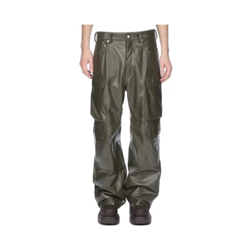 Rick Owens Concordians Double Cargo Jeans In Bosco Sugar Calf Leather