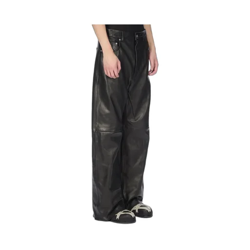 Rick Owens Concordians Geth Jeans In Black Veg Nappa Lamb