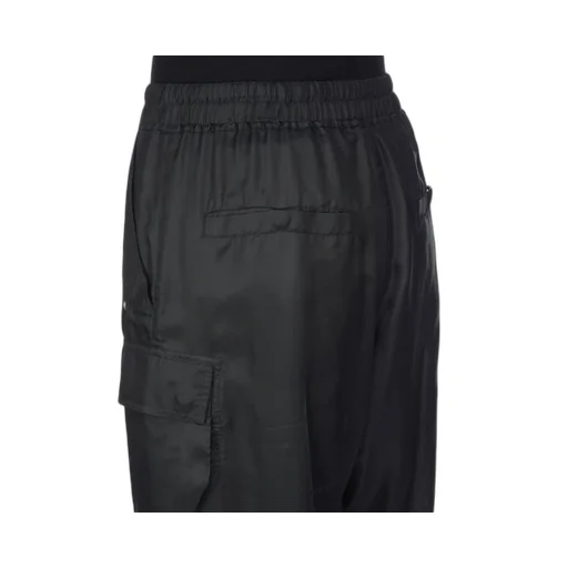 Rick Owens Concordians Cargobelas In Black Cupro Twill