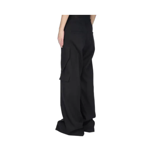 Rick Owens Concordians Cargobelas In Black Wool Drill.