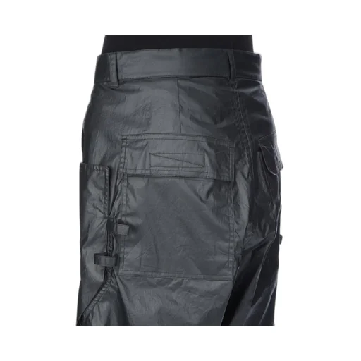 Rick Owens Concordians Stefan Cargo In Black Coated Poplin