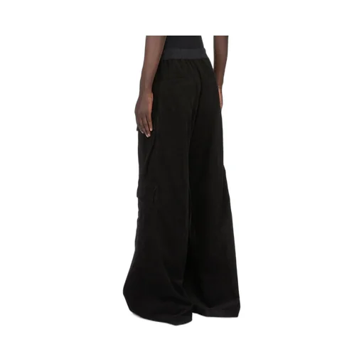 Rick Owens Concordians Cargobelas In Black Linen Corduroy