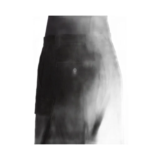 Rick Owens Concordians Tailored Cargobelas In Black Linen Corduroy