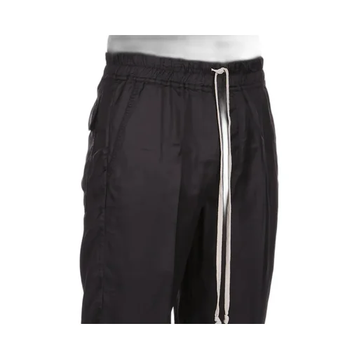 Rick Owens Concordians Dietrich Drawstring In Black Cupro Twill