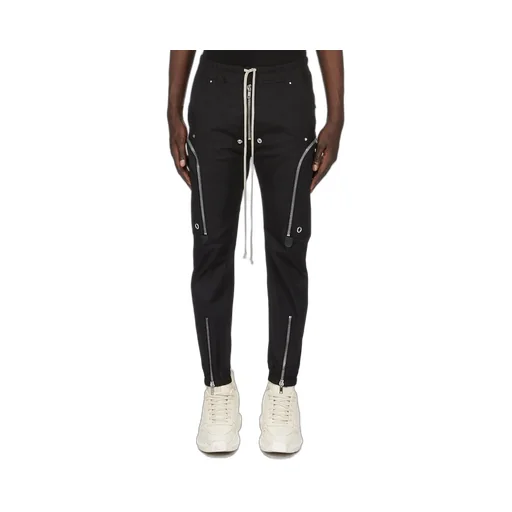 Rick Owens Concordians Bauhaus Cargo In Black Heavy Cotton Poplin