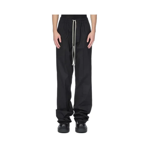 Rick Owens Concordians Dietrich Drawstring In Black Heavy Cotton Poplin