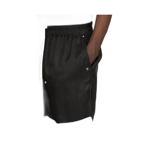 Rick Owens Concordians Bela Boxers In Black Cupro Twill