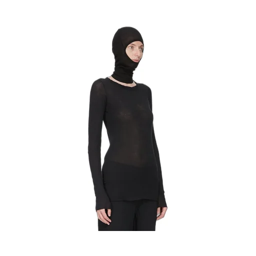 Rick Owens Concordians Skull In Black Lightweight Rasato Knit