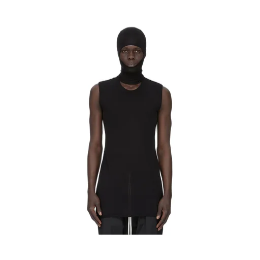 Rick Owens Concordians Skull In Black Lightweight Rasato Knit