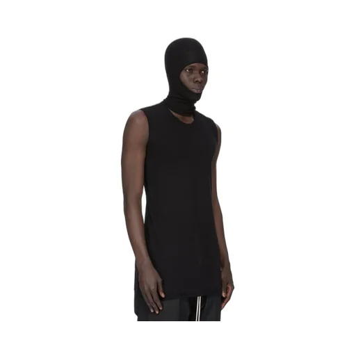 Rick Owens Concordians Skull In Black Lightweight Rasato Knit