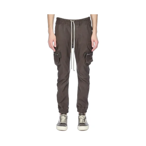 Rick Owens Concordians Mastodon Megacargo In Darkdust Stretch Lamb Leather