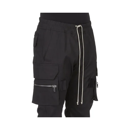 Rick Owens Concordians Mastodon Megacargo In Black Heavy Cotton Poplin
