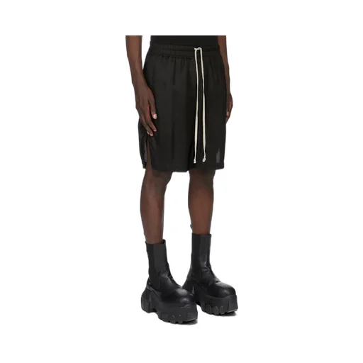 Rick Owens Concordians Boxers In Black Cupro Twill