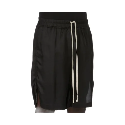 Rick Owens Concordians Boxers In Black Cupro Twill