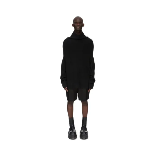 Rick Owens Concordians Boxers In Black Cupro Twill